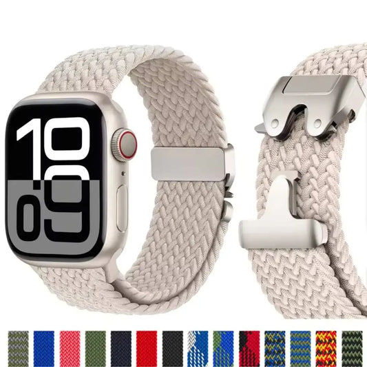 Bracelet Tressé Apple Watch en Nylon Parachute (40mm à 49mm) – Compatible Séries 6, 7, 8, 9, 10, SE, Ultra 2 Ma Culotte Menstruelle