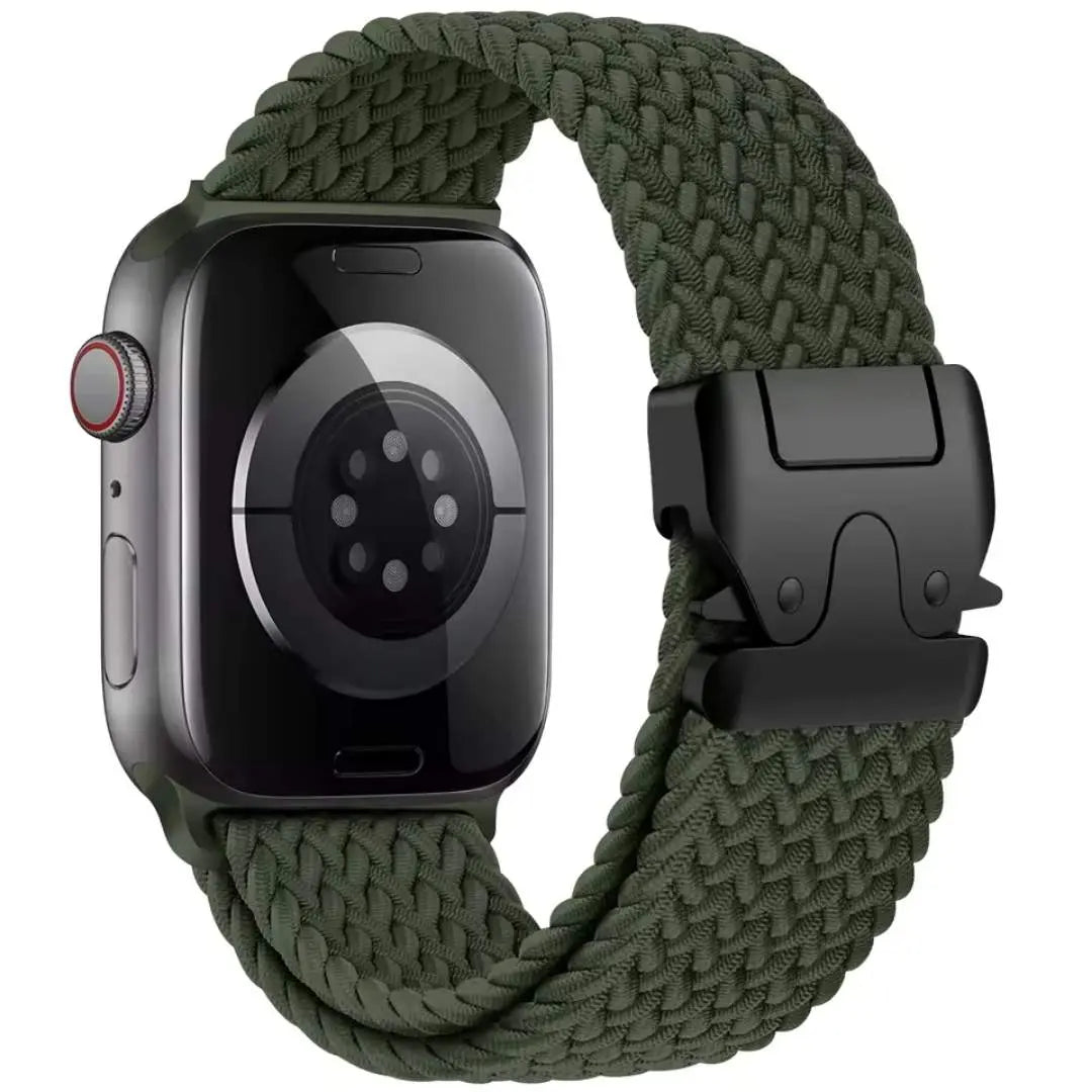 Bracelet Tressé Apple Watch en Nylon Parachute (40mm à 49mm) – Compatible Séries 6, 7, 8, 9, 10, SE, Ultra 2 Ma Culotte Menstruelle